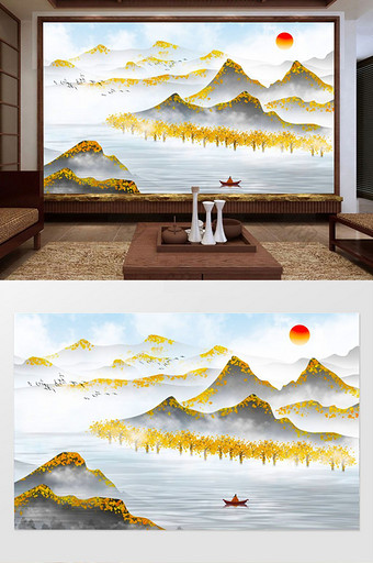 最新创意中国风家庭电视客厅电视背景墙图片