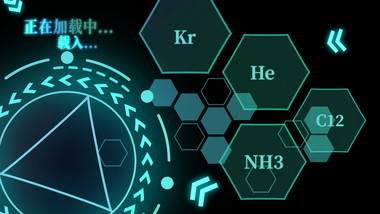 科技HUD化学元素周期背景视频