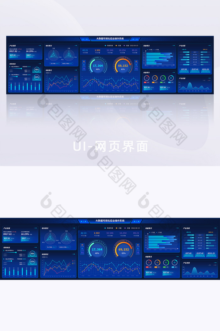 科技可视化大数据智能操作指挥中心后台系统图片图片