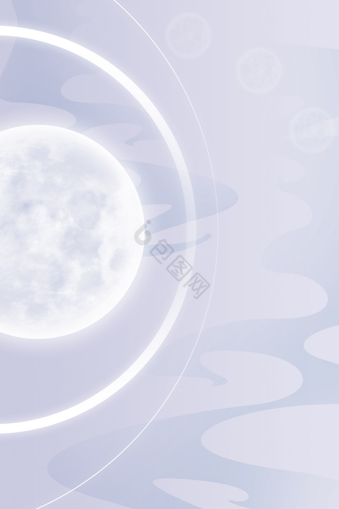 高级灰中秋节月亮团圆图片