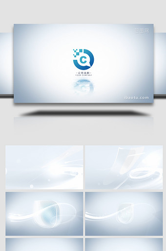 简洁科技商务LOGO演绎4K片头AE模板图片