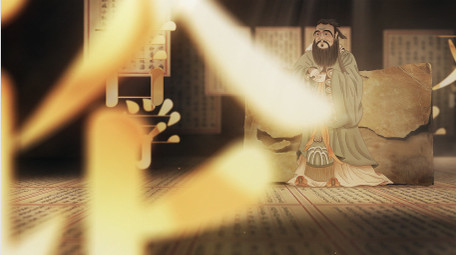 中国风国学经典汉字展示AE模板