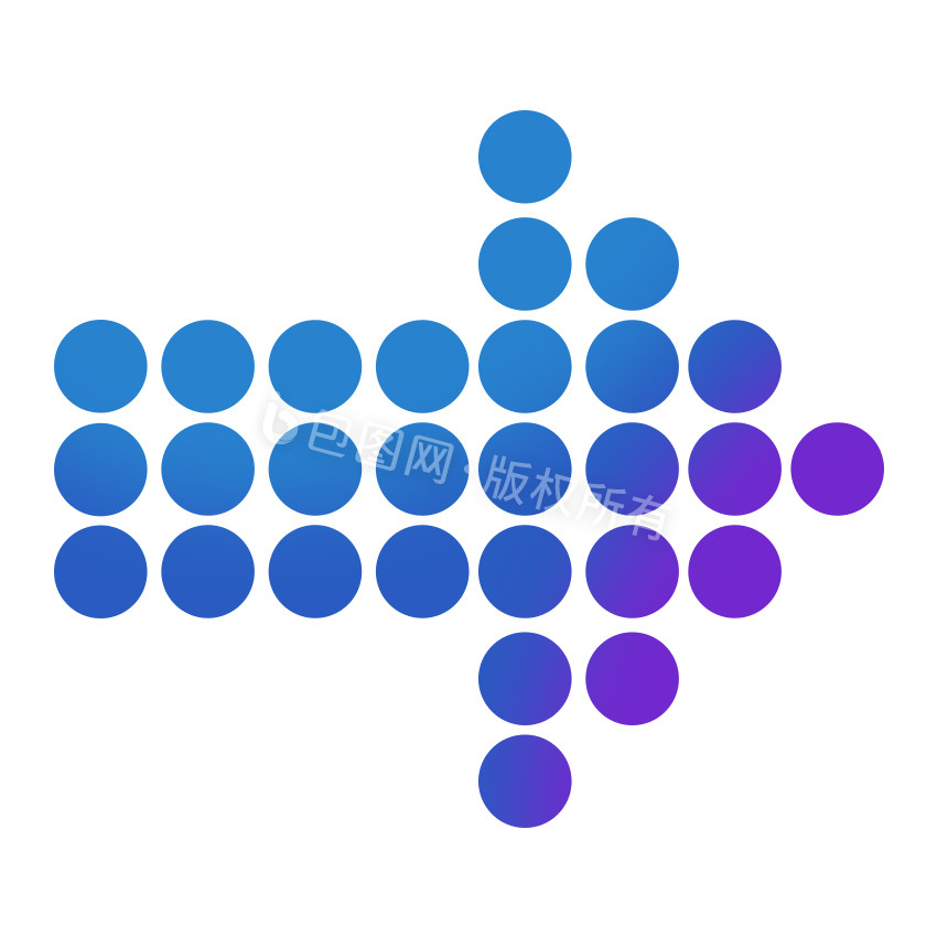 蓝紫色圆形箭头方向引导GIF