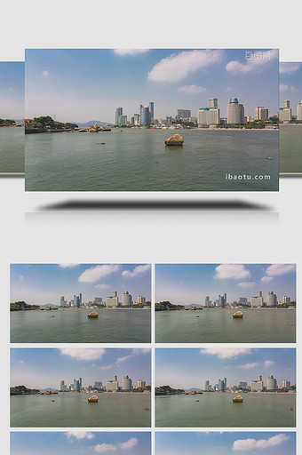 城市风光厦门海边建筑延时视频图片