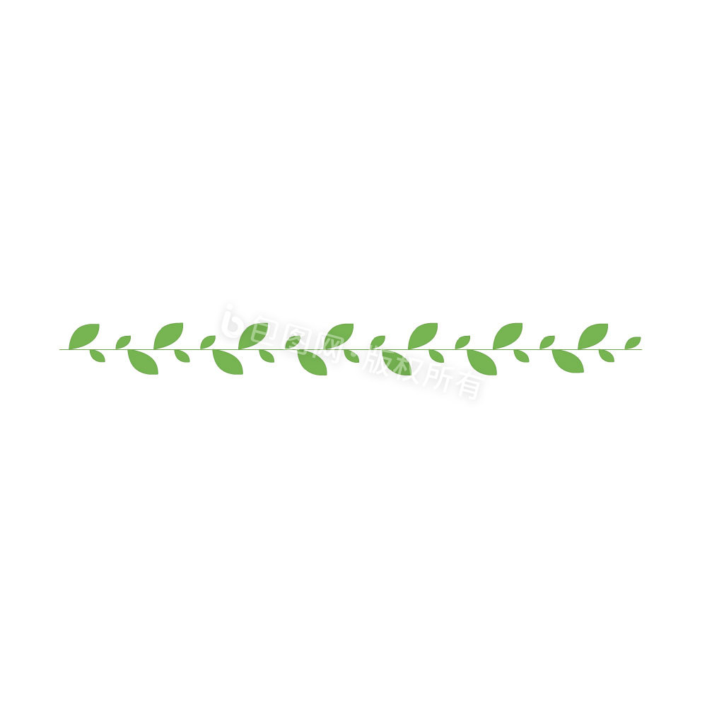小清新绿植分割线动图GIF图片