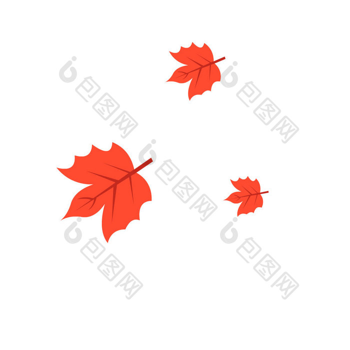 秋天秋季枫叶落叶飘动动图GIF