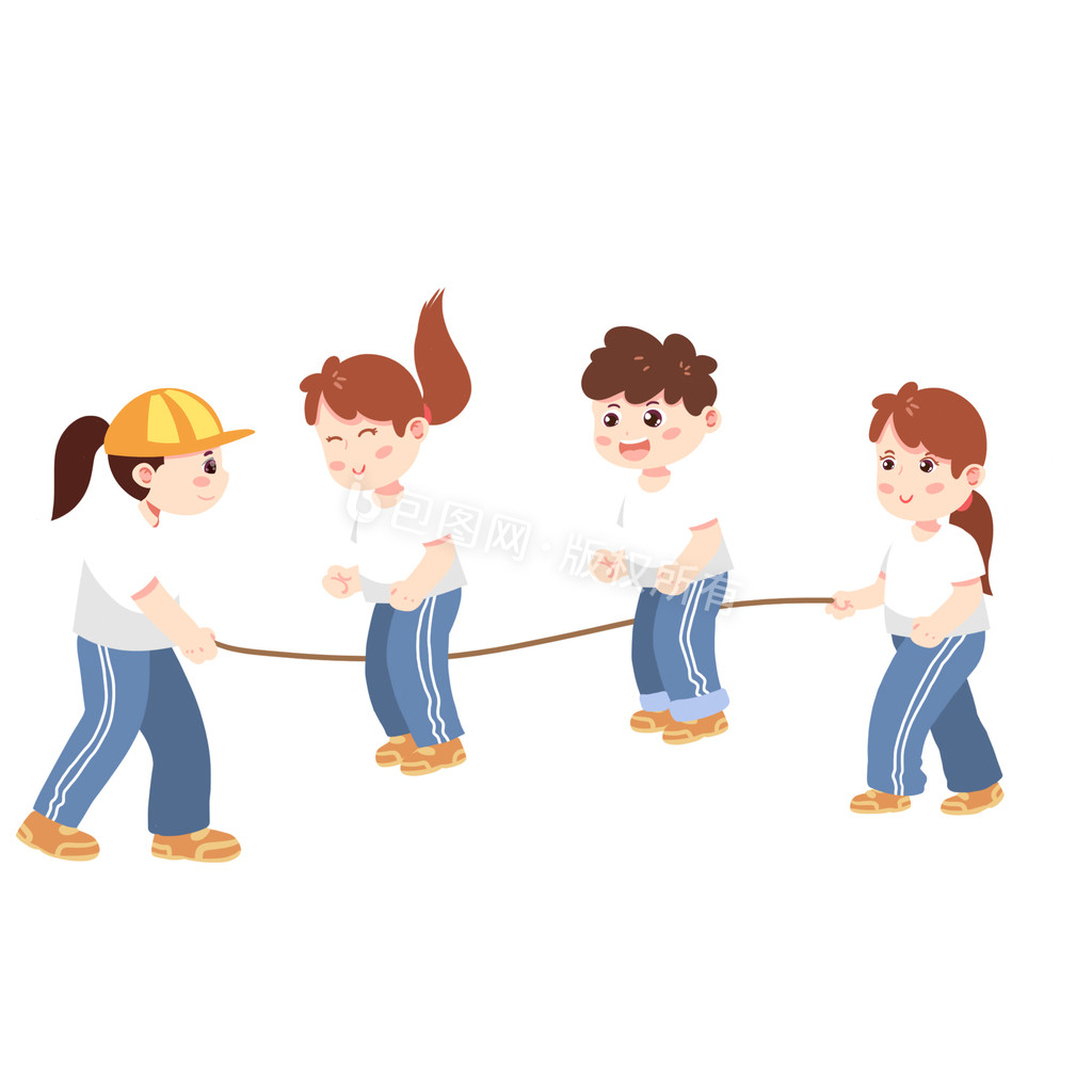 学生体育运动跳大绳动图gif