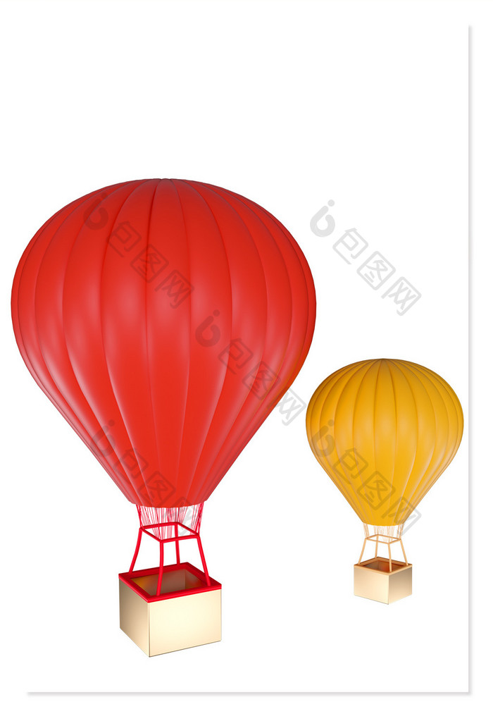 国庆热气球3D元素