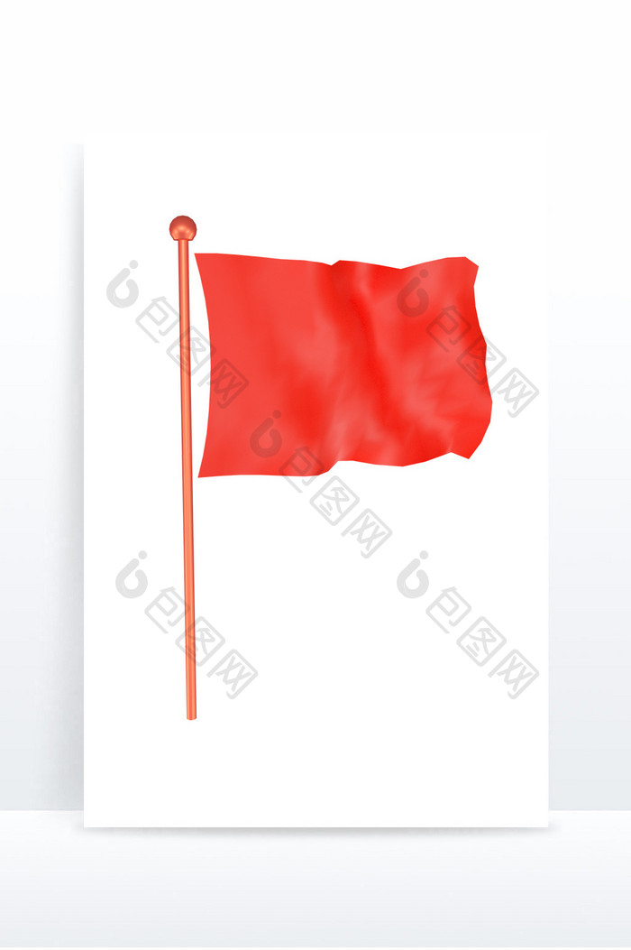 C4D国庆旗帜元素
