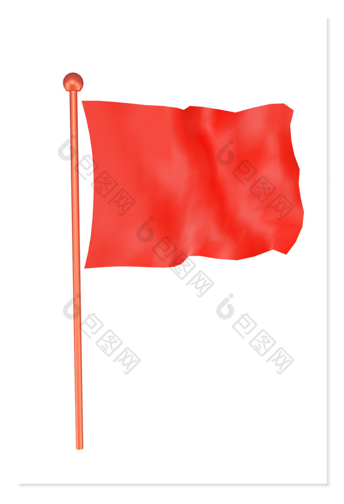 C4D国庆旗帜元素