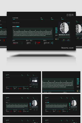 HUD科技数据屏幕显示背景视频图片