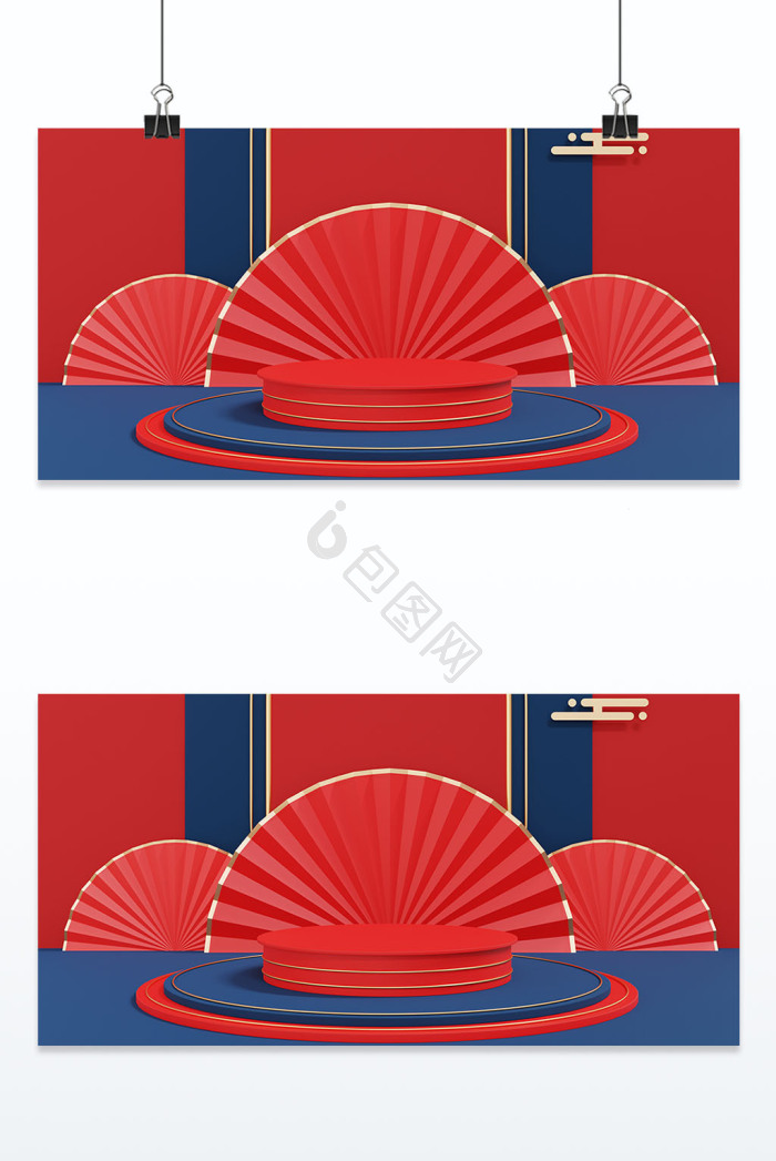 【红色618机械工业电商立体展台】图片下载-包图网