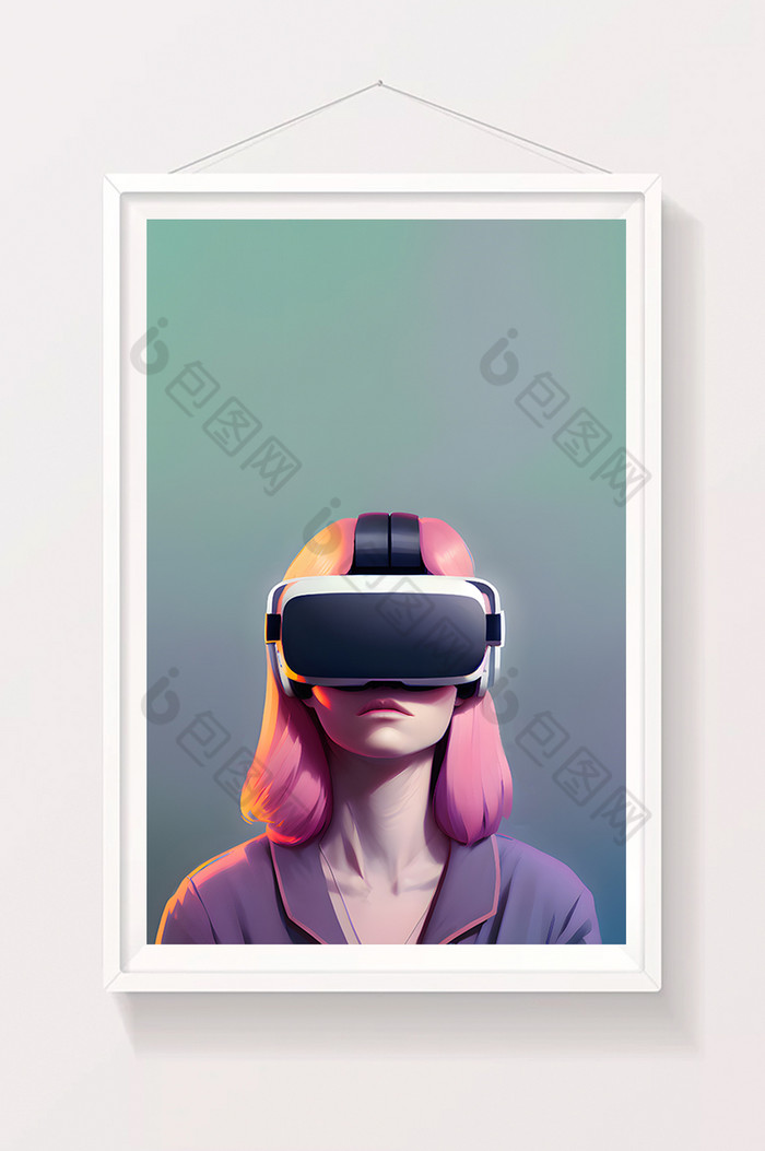 元宇宙VR眼镜女性科技数字艺术图片图片