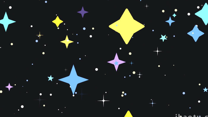卡通十字星星粒子背景视频素材