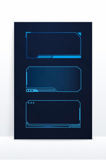 未来感商务科技风边框装饰元素图片