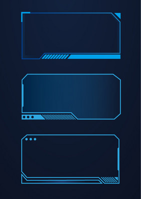 未来感商务科技风边框装饰元素