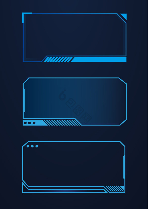 未来感科技风边框装饰图片