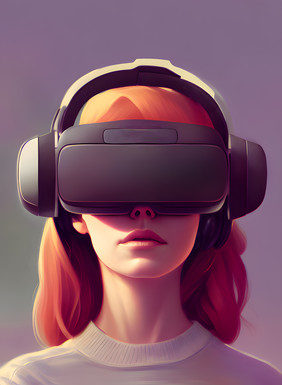 元宇宙未来科技VR眼镜数字艺术