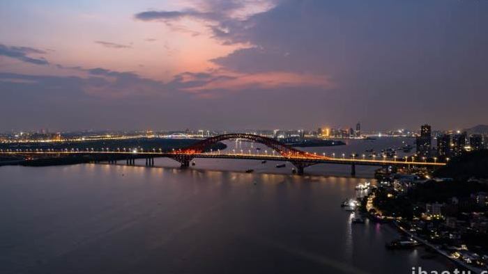 自然风光广州明珠湾大桥跨海基建
