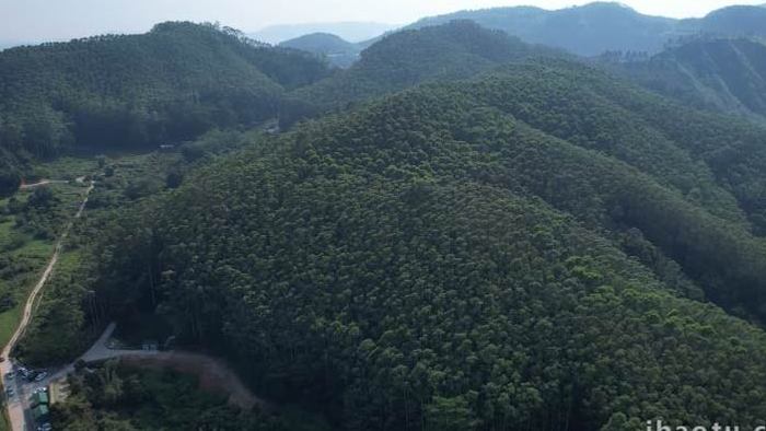 自然风景航拍广州增城石牙顶高山