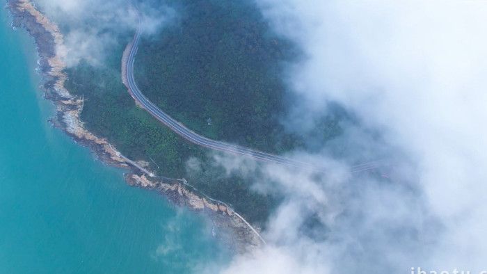 连岛自然风景区海岛大海4K航拍