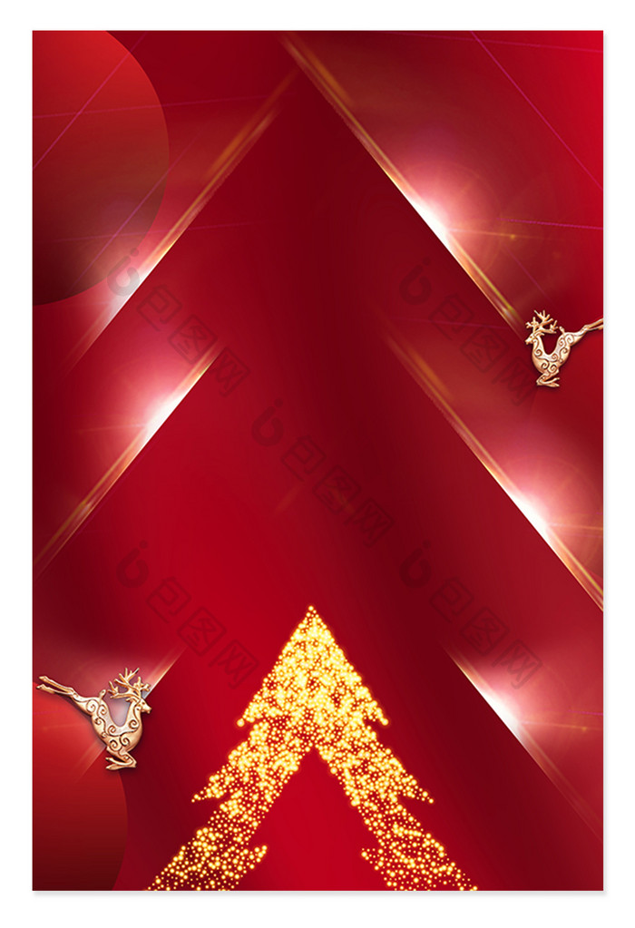 红色圣诞节节日宣传鎏金纹理背景