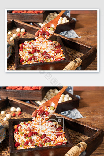 五谷杂粮大米红豆莲子食品图片