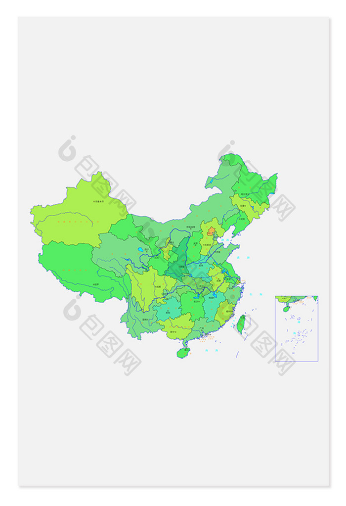 中国地图描绘元素