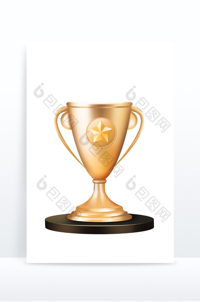 奖杯冠军金色元素设计