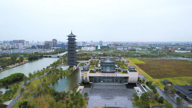 城市地标扬州大运河博物馆4K