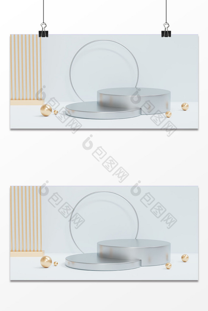 电商促销3D极简电商展台背景图片图片
