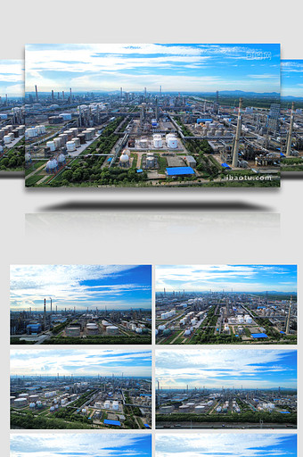 化工工业化工园区化工厂4K航拍图片