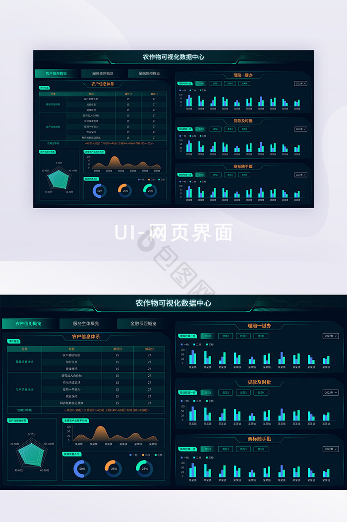 科技可视化数据大屏幕操作后台图片