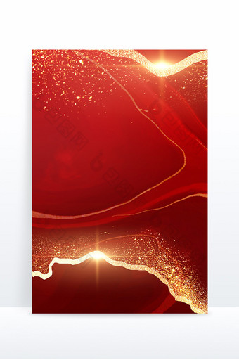 红色中国风鎏金光效背景图片
