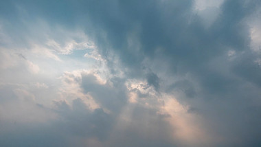 自然大气天空云层太阳光影延时