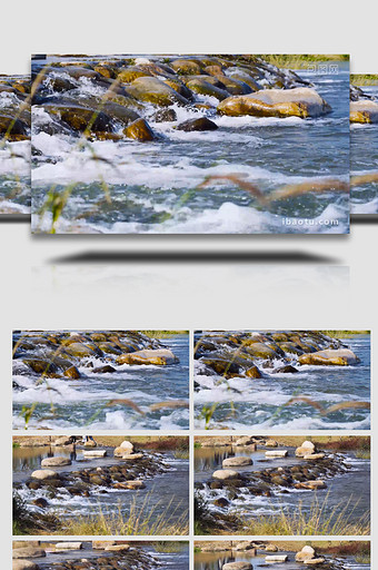 山水岩石流水山间溪流自然4K图片