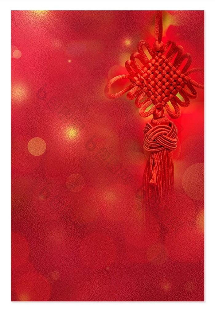 红色中国结新年元旦喜庆背景