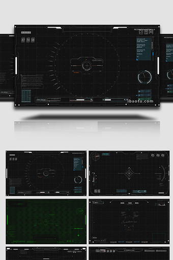 无人机科技UI界面AE模板图片