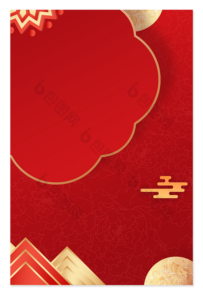 红色中国风春节喜庆新年背景