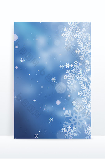 蓝色梦幻冬季节日圣诞电商背景图片