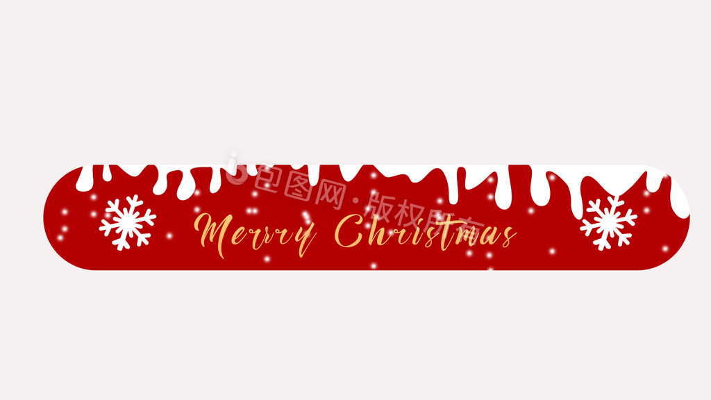 圣诞标题框红色雪花动图GIF