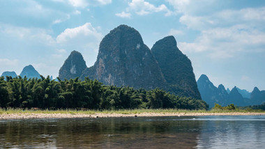 自然震撼桂林漓江山水风光延时