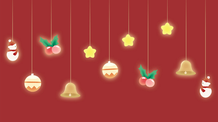 圣诞挂件雪人星星动图GIF