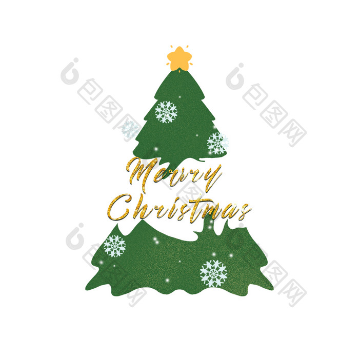 圣诞树圣诞节雪花星星动图GIF