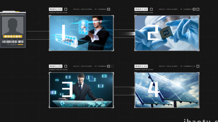 客户画像科技数据可视化AE模板