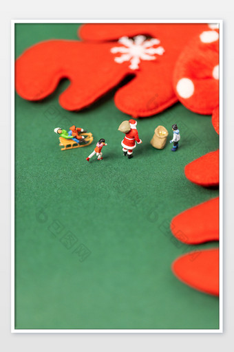 圣诞节红色圣诞鹿角创意背景图片