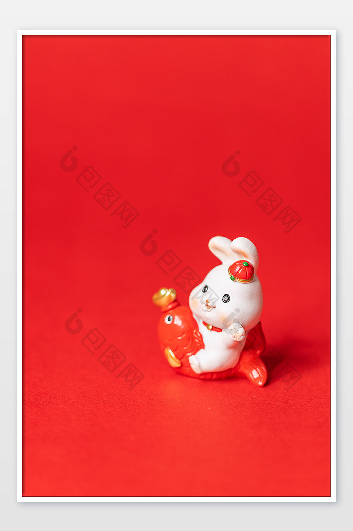 新年兔年春节红色背景