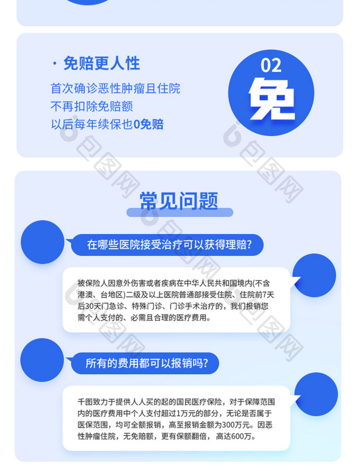 互联网智慧医疗科技蓝色H5长图