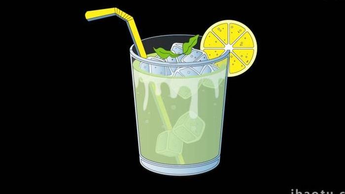 卡通类柠檬饮料冷饮冰块MG动画