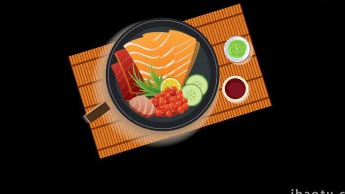 卡通类食物生鲜料理蘸料MG动画